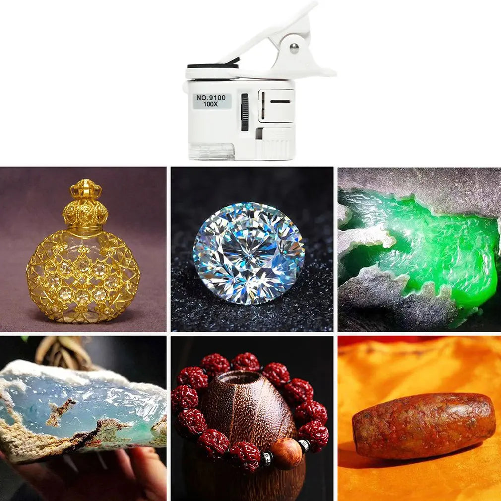 Magnifier 100X Mini Microscope Mobile Phone