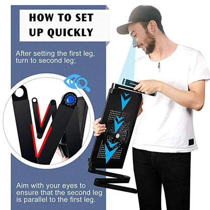 Aluminum Alloy Laptop Table Folding Notebook Desktop Stand