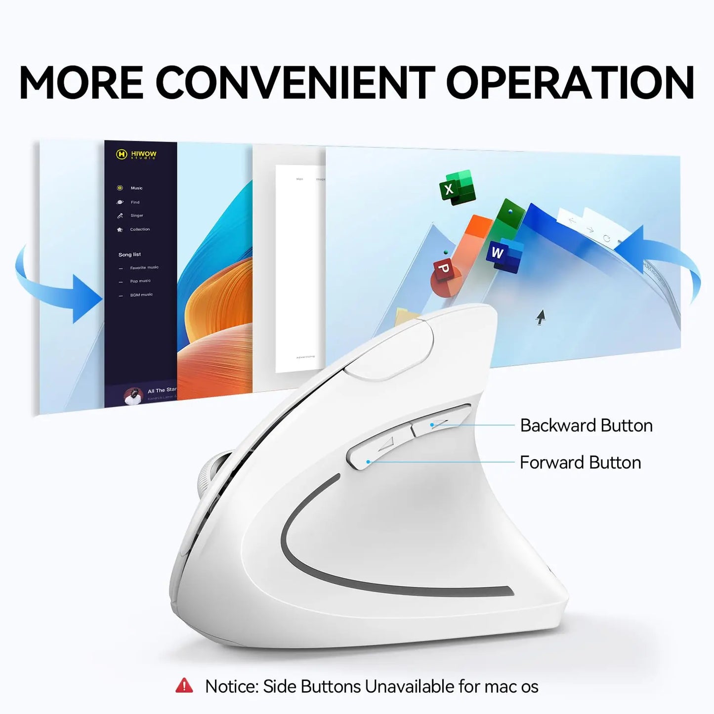 XIAOMI Ergonomic Mouse Wireless Bluetooth