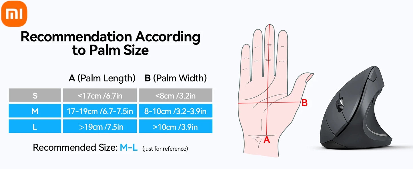 XIAOMI Ergonomic Mouse Wireless Bluetooth